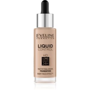 Eveline Cosmetics Liquid Control fond de ten lichid pipeta culoare 035 Natural Beige 32 ml-ro