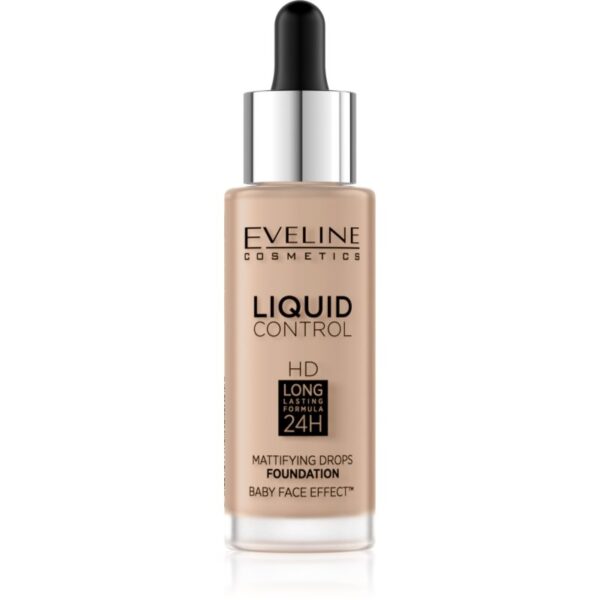 Eveline Cosmetics Liquid Control fond de ten lichid pipeta culoare 035 Natural Beige 32 ml-ro
