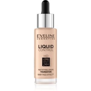 Eveline Cosmetics Liquid Control fond de ten lichid  pipeta culoare 040 Warm Beige 32 ml-ro