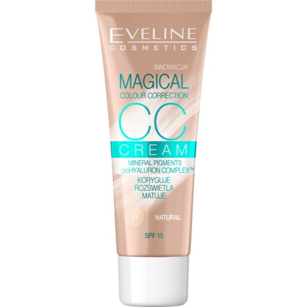 Eveline Cosmetics Magical Colour Correction crema CC SPF 15 culoare 51 Natural 30 ml-Țena