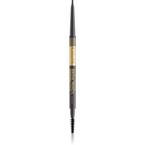Eveline Cosmetics Micro Precise creion pentru sprâncene rezistent la apă perie 2 in 1 culoare 04 Graphite 4 g-ro