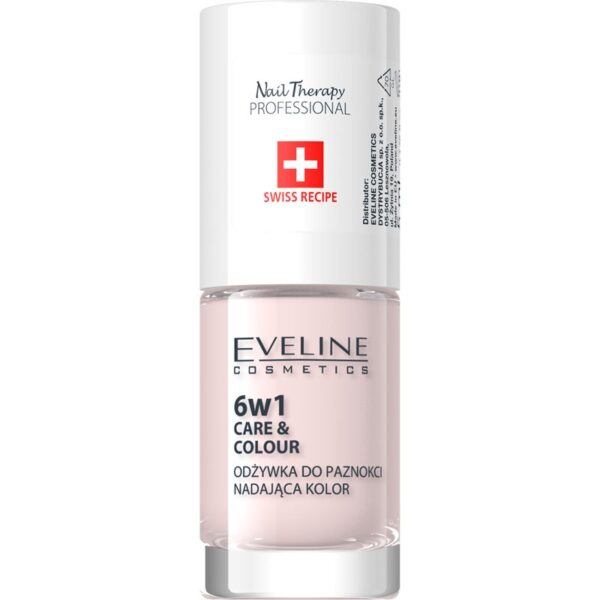 Eveline Cosmetics Nail Therapy Care & Colour balsam pentru unghii 6 in 1 culoare French 5 ml-Țena