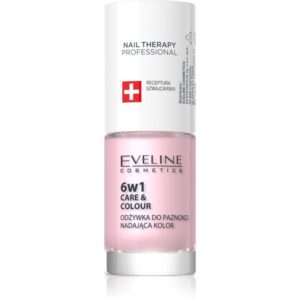 Eveline Cosmetics Nail Therapy Care & Colour balsam pentru unghii 6 in 1 culoare Pink 5 ml-ro