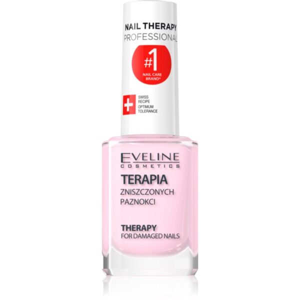 Eveline Cosmetics Nail Therapy Professional fortifiant lac de unghii pentru unghii slabe si deteriorate cu keratina 12 ml-ro