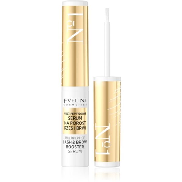 Eveline Cosmetics No. 1 Ser stimulator pentru creșterea genelor și a sprâncenelor cu peptide 4 ml-Țena