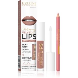 Eveline Cosmetics OH! my LIPS Velvet set îngrijire buze 11 Cookie Milkshake 1 buc-Țena