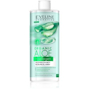 Eveline Cosmetics Organic Aloe+Collagen apa pentru curatare cu particule micele 500 ml-Țena