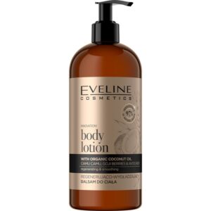 Eveline Cosmetics Organic Gold Balsam corporal regenerator cu ulei de cocos 500 ml-Țena