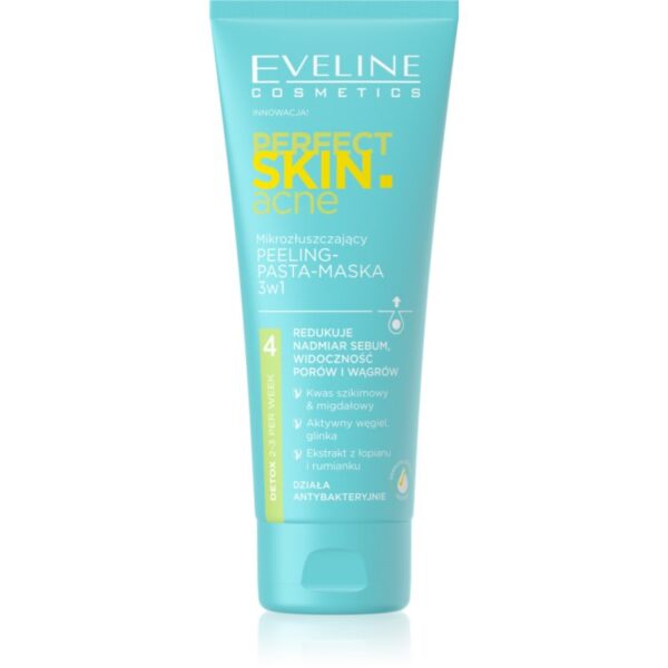 Eveline Cosmetics Perfect Skin .acne masca pentru exfoliere 3 in 1 75 ml-Țena