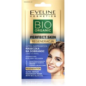 Eveline Cosmetics Perfect Skin Bio Olive Oil Mască de față revitalizantă de noapte cu ulei de masline 8 ml-ro