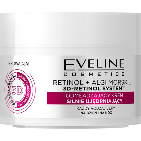 Eveline Cosmetics Retinol + Sea Algae cremă pentru netezirea și strălucirea pielii cu retinol 50 ml-ro