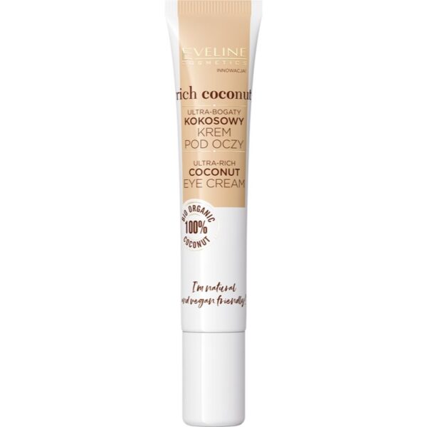 Eveline Cosmetics Rich Coconut crema de ochi regeneratoare cu probiotice 20 ml-Țena
