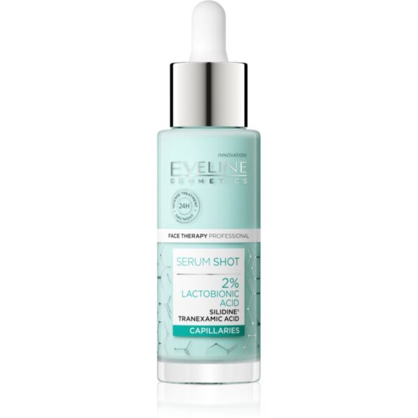 Eveline Cosmetics Serum Shot 2% Lactobionic Acid ser calmant impotriva petelor rosii 30 ml-ro