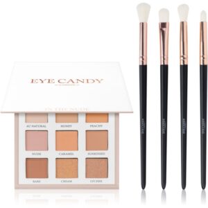Eye Candy Enhancing Brush & Palette Set paletă cu farduri de ochi cu pensula-ro