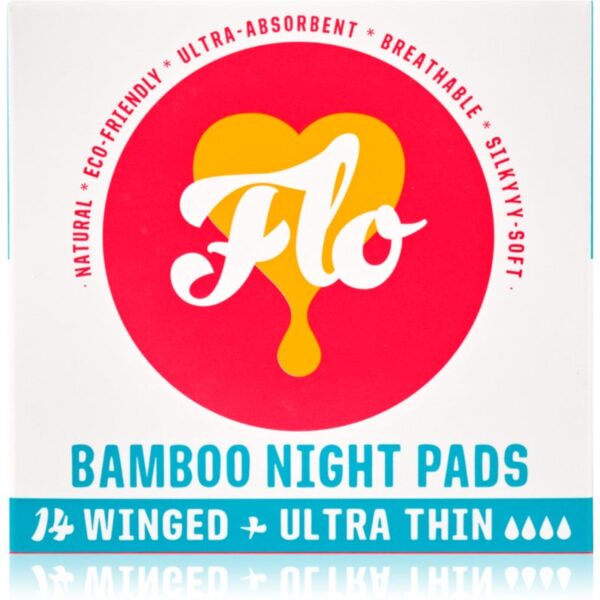 FLO Bamboo Night Pads absorbante pentru noapte 14 buc-ro