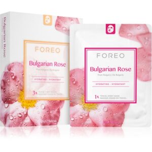 FOREO Farm to Face Sheet Mask Bulgarian Rose mască textilă hidratantă 3x20 ml-ro