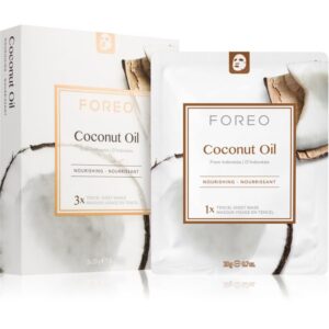 FOREO Farm to Face Sheet Mask Coconut Oil mască textilă nutritivă 3x20 ml-ro