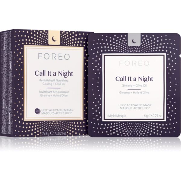 FOREO UFO™ Call It a Night mască de noapte pentru revitalizarea și reînnoirea pielii cu efect de nutritiv 7 x 6 g-ro