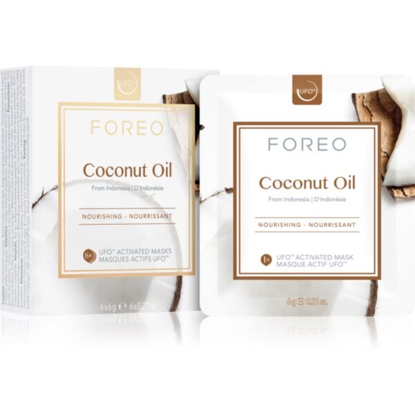 FOREO UFO™ Coconut Oil mască hrănitoare profundă 6x6 g-ro