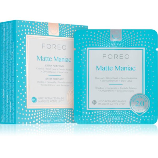 FOREO UFO™ Matte Maniac masca de fata pentru curatare 6 buc-Țena