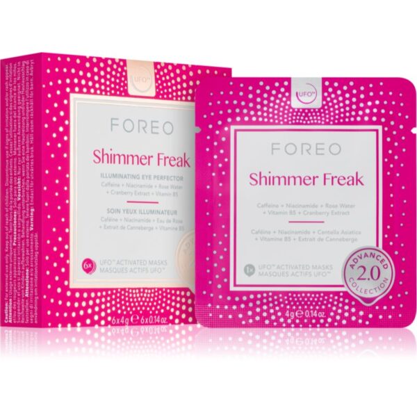 FOREO UFO™ Shimmer Freak masca iluminatoare impotriva pungilor de sub ochi 6 buc-ro
