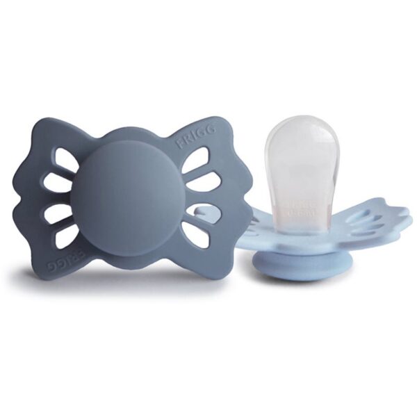 FRIGG Lucky Size 1:0-6 months suzetă Slate/Powder Blue 2 buc-Țena