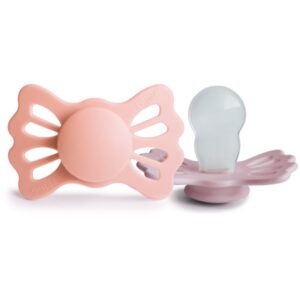 FRIGG Lucky Size 2:6-18 months suzetă Pretty in Peach/Primrose 2 buc-Țena