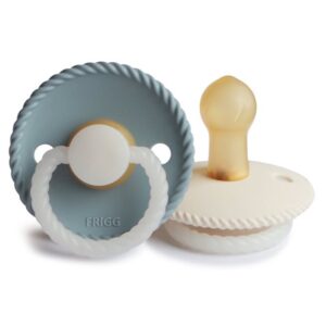 FRIGG Rope Night Size 1:0-6 months suzetă Stone Blue Night/Cream Night 2 buc-ro