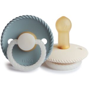 FRIGG Rope Night Size 2:6-18 months suzetă Stone Blue Night/Cream Night 2 buc-ro