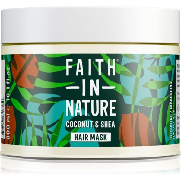 Faith In Nature Coconut & Shea masca hidratanta pentru păr uscat și deteriorat 300 ml-Țena