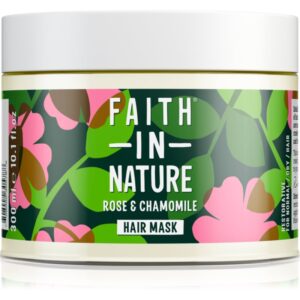 Faith In Nature Rose & Chamomile masca pentru regenerare pentru par deteriorat 300 ml-Țena