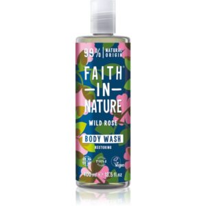 Faith In Nature Wild Rose gel de duș natural reface bariera protectoare a pielii 400 ml-ro