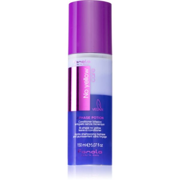 Fanola No Yellow 2 phase potion balsam (nu necesita clatire) pentru parul blond cu suvite 150 ml-ro