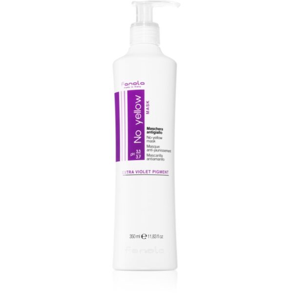 Fanola No Yellow Masca de par neutralizeaza tonurile de galben 350 ml-Țena