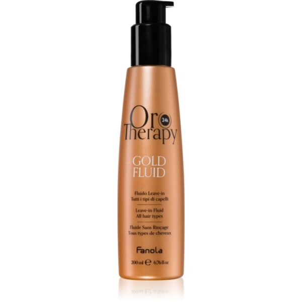 Fanola Oro Therapy Gold Fluid lapte pentru păr cu aur de 24 de karate 200 ml-ro