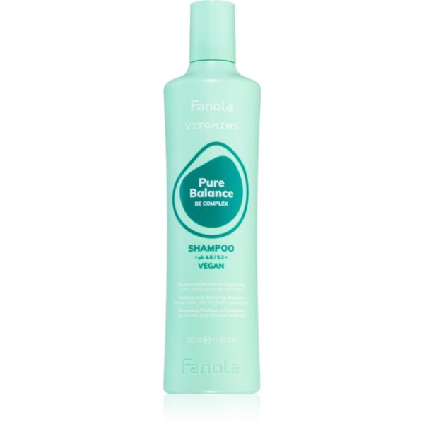 Fanola Vitamins Pure Balance Shampoo sampon pentru curatare pentru par gras si cu matreata 350 ml-ro