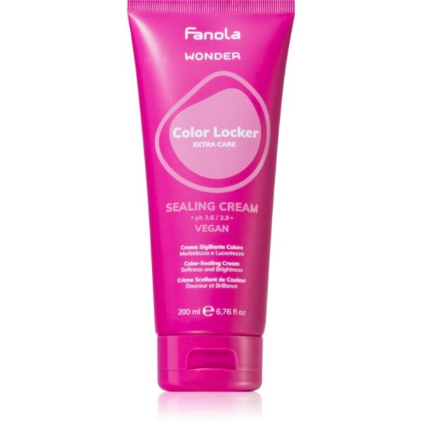 Fanola Wonder Color Locker Extra Care Sealing Cream cremă pentru netezirea părului pentru păr vopsit 200 ml-Țena