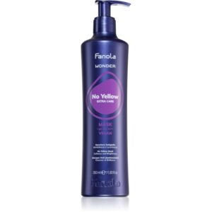 Fanola Wonder No Yellow Extra Care Mask Masca de par neutralizeaza tonurile de galben 350 ml-Țena
