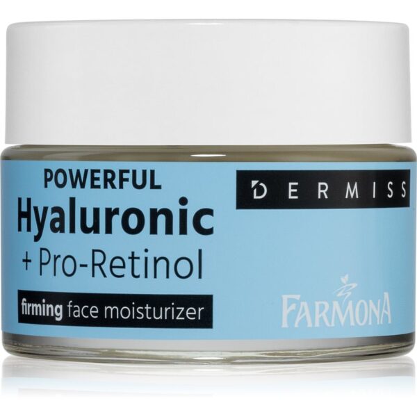 Farmona Dermiss Powerful Hyaluronic + Pro-Retinol crema de fata cu efect de fermitate 50 ml-Țena