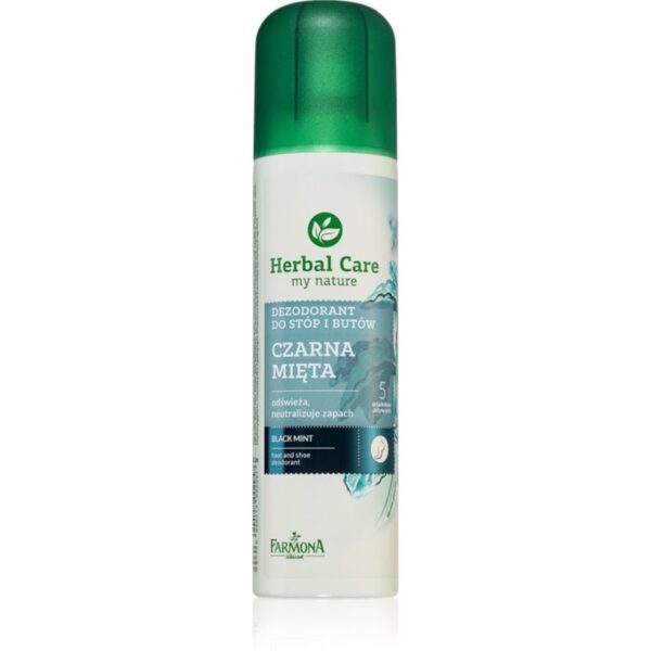 Farmona Herbal Care Black Mint deodorant spray pentru picioare si pantofi 150 ml-ro