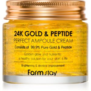 Farmstay 24K Gold & Peptide Perfect Ampoule Cream cremă hidratantă împotriva îmbătrânirii pielii 80 ml-ro