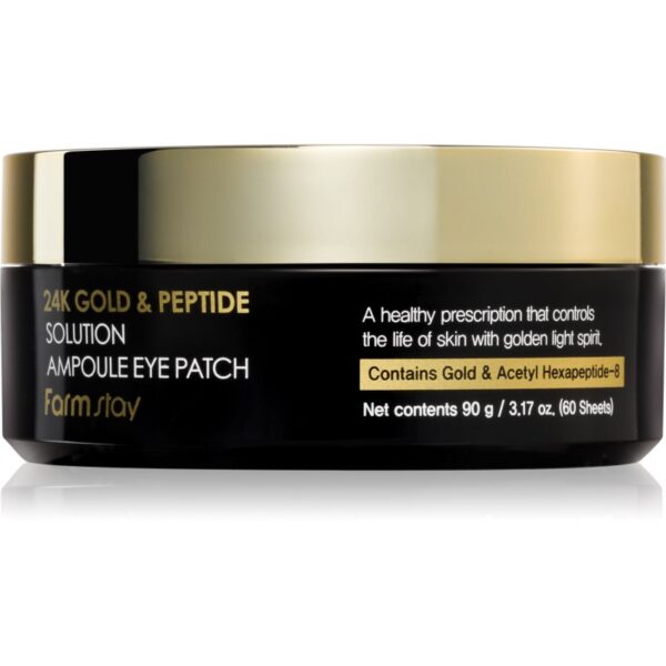 Farmstay 24K Gold & Peptide Solution masca pentru ochi 60 buc-Țena