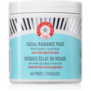 First Aid Beauty Facial Radiance Pads tampoane exfoliante pentru strălucirea și netezirea pielii 60 buc-Țena