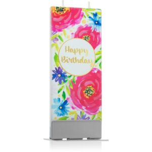 Flatyz Greetings Happy Birthday Flowers lumanare 6x15 cm-Țena