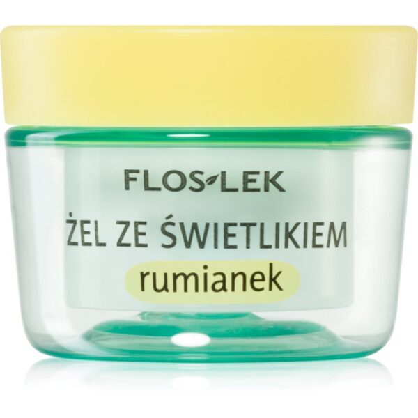 FlosLek Laboratorium Eye Care Gel pentru   jurul ochilor cu un luminator și mușețel 10 g-ro