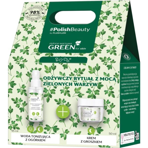 FlosLek Laboratorium GREEN for skin set cadou cu efect de nutritiv-ro