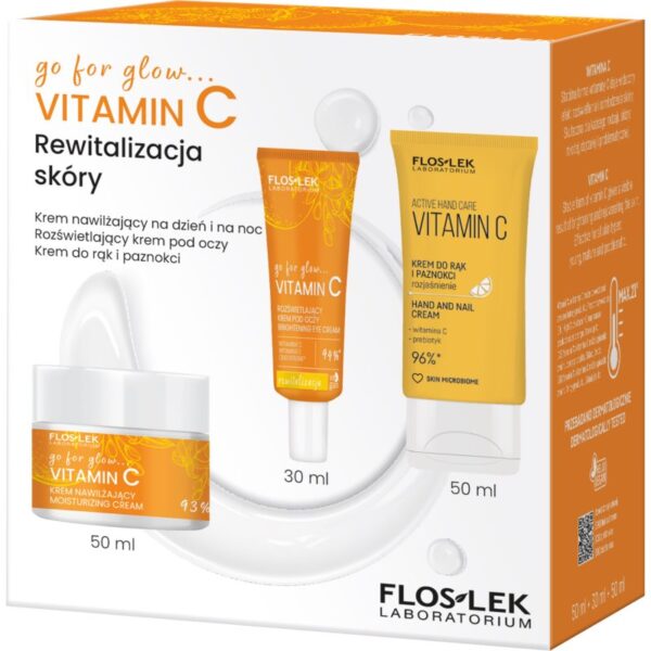 FlosLek Laboratorium Go For Glow Vitamin C set cadou cu efect revitalizant-Țena