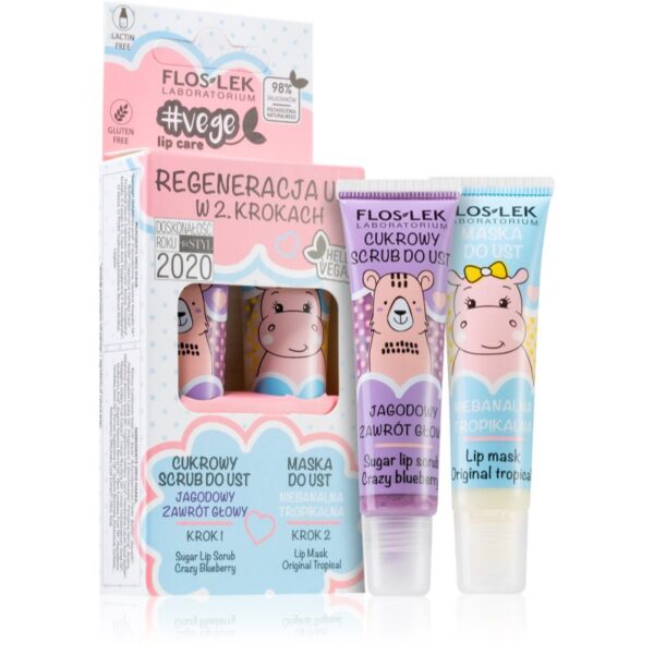 FlosLek Laboratorium Vege Lip Care Regeneration set cadou pentru buze uscate-Țena