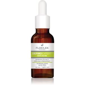 FlosLek Pharma DermoExpert Acid Peel tratament normalizator de noapte pentru pielea cu imperfectiuni 30 ml-ro