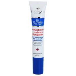 FlosLek Pharma Eye Care Gel pentru  jurul ochilor cu un luminator și albastrele 15 ml-ro